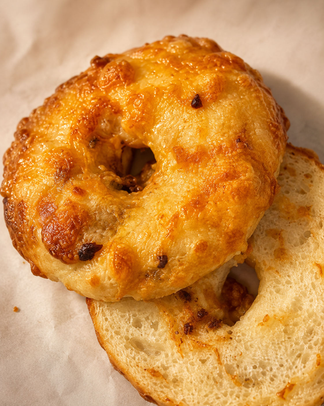 Sun-Dried Tomato, Olive & Cheese Bagel